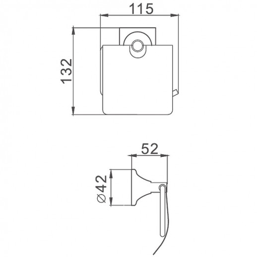Держатель туалетной бумаги Haiba HB8503 с крышкой (металл) хром
