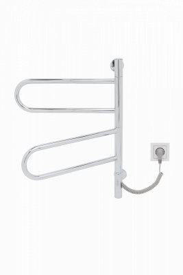 Полотенцесушитель электрический Vincea VTD-1R1CE 44×60 хромированный с функцией таймера.