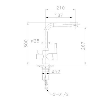 Lemark Expert LM5061S смеситель для кухни с подключением к фильтру питьевой воды, сталь