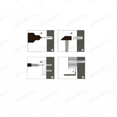 WasserKRAFT Berkel K-6844 полка стеклянная с бортом, хром