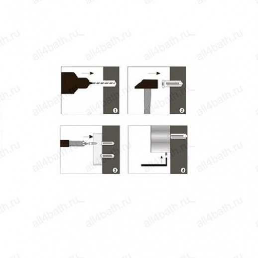 WasserKRAFT Berkel K-6844 полка стеклянная с бортом, хром