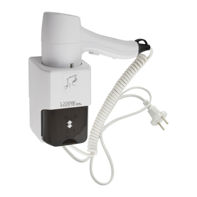 GFmark 6812 фен для волос настенный с розеткой, белый