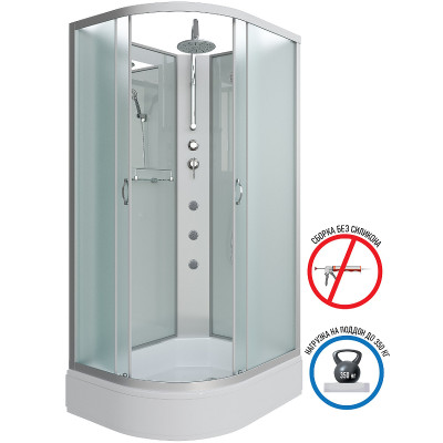 Душевая кабина Niagara Classic 120х90 R NG-33294-14RBKTG с гидромассажем асимметричная