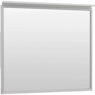 Зеркало подвесное для ванной Allen Brau Priority 90х75 с подсветкой, серебро браш (1.31016.02)