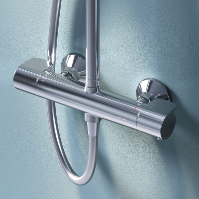 Душевая система AM.PM X-Joy F0785A400 с термостатом хром 3 режима