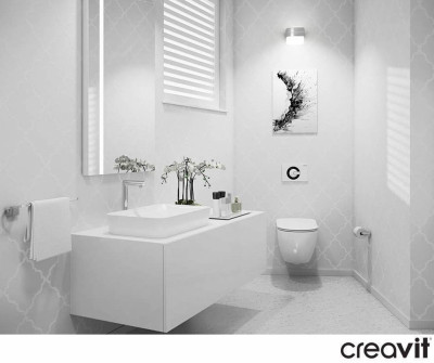 Унитаз биде Creavit Free FE320-00CB00E-0000 подвесной белый без сиденья фарфор