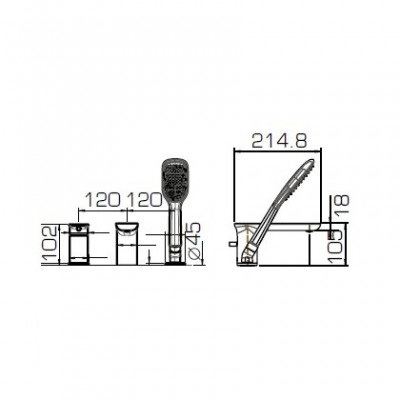 Bravat PHILLIS F556101C-2-ENG каскадный смеситель, хром