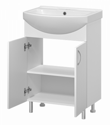 Тумба напольная Misty Изео 60 белый (Э-Изе01060-021Н) с раковиной
