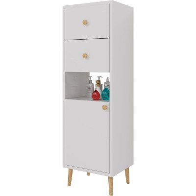 Шкаф-пенал в ванную Dreja Luno 35 R 99.2005 белый глянец