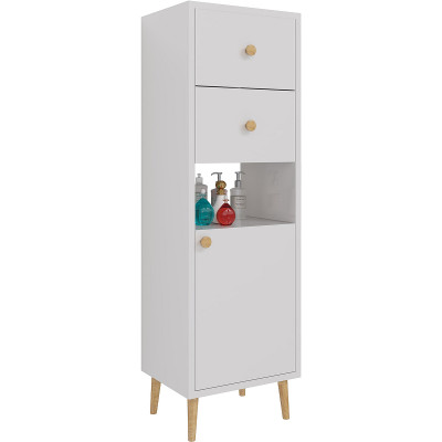 Шкаф-пенал в ванную Dreja Luno 35 R 99.2005 белый глянец