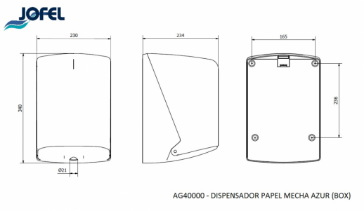 Jofel AZUR AG40000 диспенсер для рулонных полотенец, белый