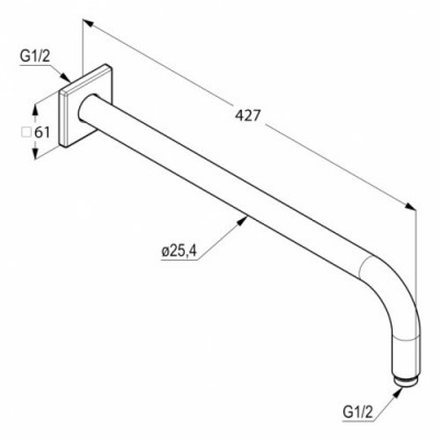 Kludi A-QA 6653405-00 кронштейн настенный, хром