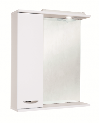 Зеркальный шкафчик Onika Ника 60 белый, левый, с подсветкой (206015)