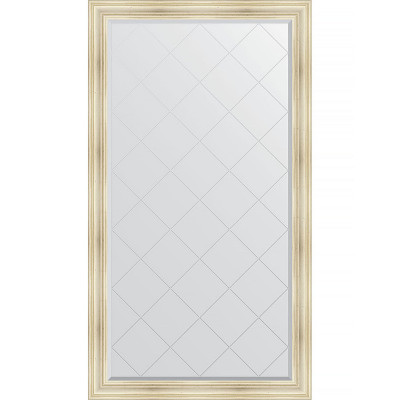 Зеркало напольное Evoform ExclusiveG Floor 204х114 BY 6368 с гравировкой в багетной раме Травленое серебро 99 мм