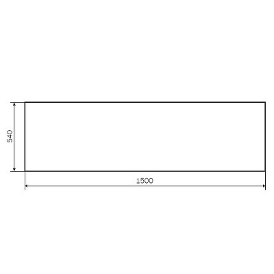 Фронтальная панель для ванны AM.PM Gem 150 W90A-150-070B-P Черная матовая