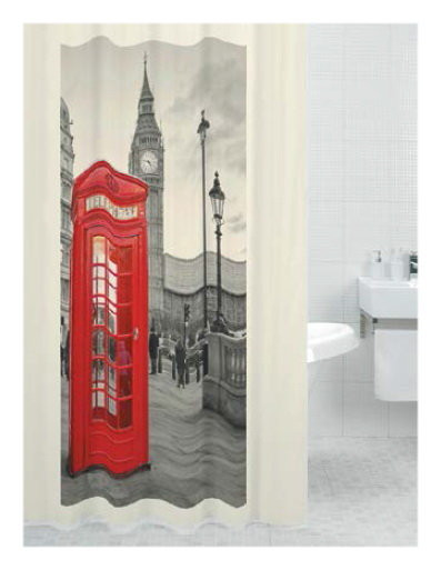 Bath Plus PRINT DSP3011 шторка для ванной (Лондон), 180 см x 200 см