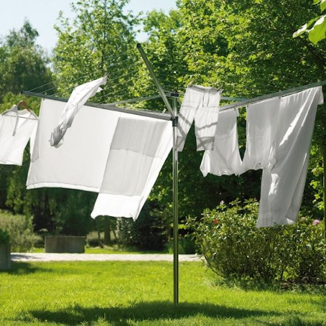 Brabantia Lift-O-Matic Advance 100222 сушилка для белья вращающаяся с регулируемой высотой, с четырьмя направляющими, серебро