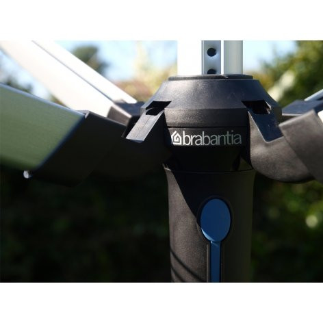 Brabantia Lift-O-Matic Advance 100222 сушилка для белья вращающаяся с регулируемой высотой, с четырьмя направляющими, серебро