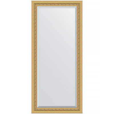 Зеркало настенное Evoform Exclusive 165х75 BY 1304 с фацетом в багетной раме Сусальное золото 80 мм
