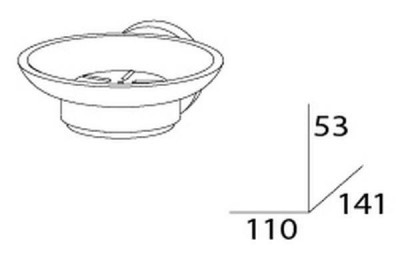 Artwelle Harmonie HAR 014 мыльница стеклянная, хром