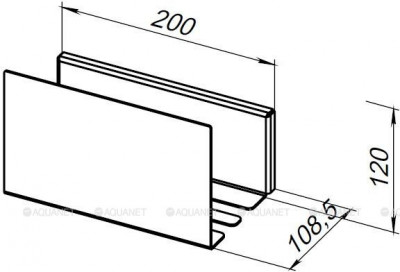 Полка для ванной Aquanet Магнум 20x120 белая (00302229)