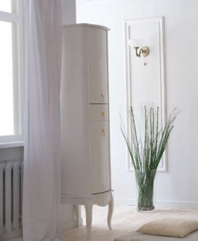 Аллигатор-мебель Royal Комфорт G (М) (цвет белый)  пенал для ванной, МДФ 