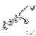 Nicolazzi Classica 1404 CR 78 смеситель на борт ванны, хром/ручки P.Mont Blanc