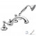 Nicolazzi Classica 1404 CR 78 смеситель на борт ванны, хром/ручки P.Mont Blanc