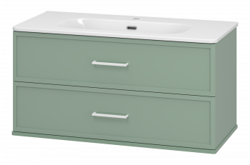 Тумба подвесная Brevita Verde 100 (Ver-09100-0102Я) зеленая с раковиной