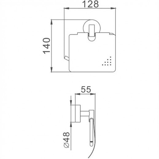 Держатель туалетной бумаги Haiba HB1703 с крышкой (металл) хром