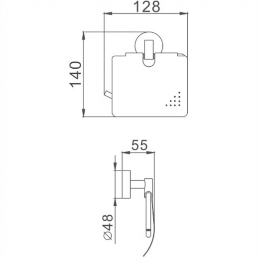 Держатель туалетной бумаги Haiba HB1703 с крышкой (металл) хром