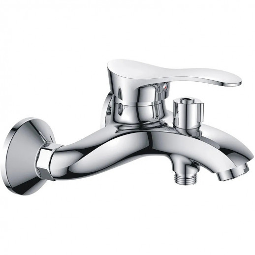 Смеситель для ванны Haiba HB6001 с душевым гарнитуром (латунь) хром