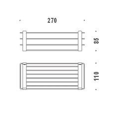 Colombo Angolari B9632.HPS/SS полка, нержавеющая сталь