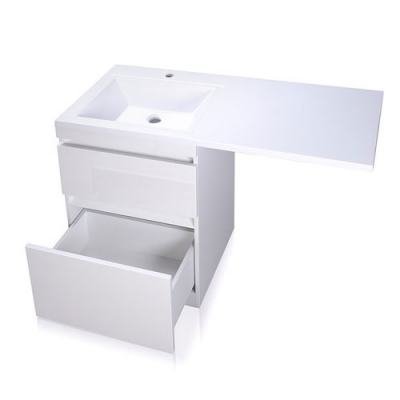 Тумба Style Line Даллас 120 L с раковиной над стиральной машиной, белая