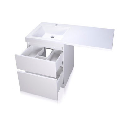 Тумба Style Line Даллас 120 L с раковиной над стиральной машиной, белая