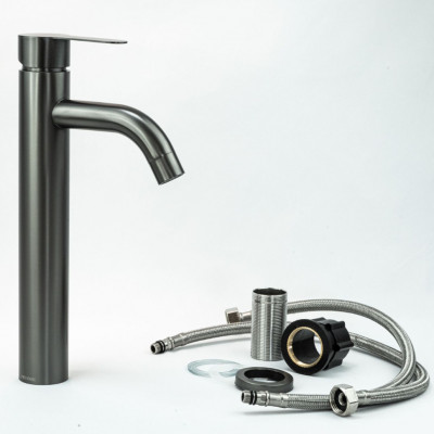 Смеситель для раковины Fmark FS8211Q, графит