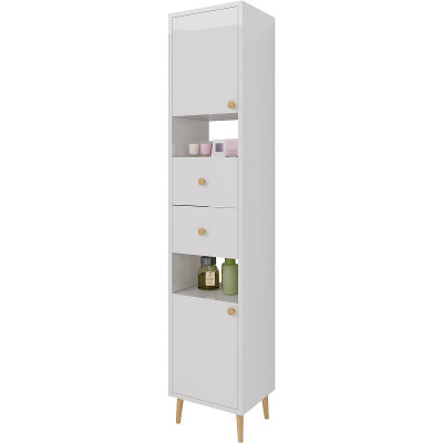 Шкаф-пенал в ванную Dreja Luno 35 R 99.2004 белый глянец