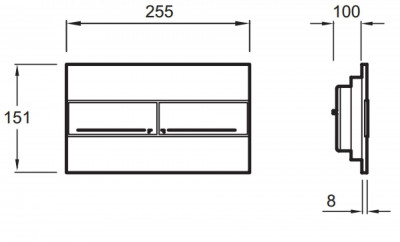 Кнопка смыва Jacob Delafon E4316-CP хром