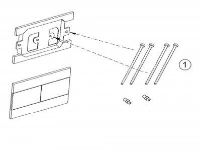 Кнопка смыва Jacob Delafon E4316-CP хром