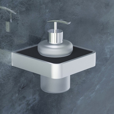 Дозатор жидкого мыла Damixa Jupiter DA7736900 черный хром настенный