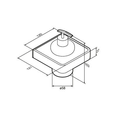 Дозатор жидкого мыла Damixa Jupiter DA7736900 черный хром настенный