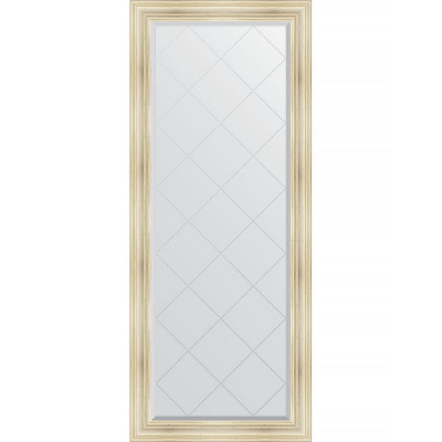 Зеркало напольное Evoform ExclusiveG Floor 204х84 BY 6328 с гравировкой в багетной раме Травленое серебро 99 мм