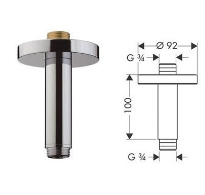 Душевой кронштейн Hansgrohe Raindance 27418000 (хром) (СНЯТ!)
