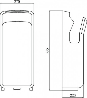 Сушилка для рук двухпоточная зима/лето 3600Вт Savol S-CF8621-1 белый