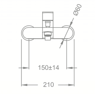 Смеситель для ванны Schein Track 471KS /Z8003020PT хром однорычажный, с аэратором