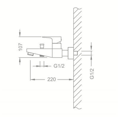 Смеситель для ванны Schein Track 471KS /Z8003020PT хром однорычажный, с аэратором