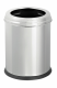 Урна Primanova с ободком круглая (12 л) с пластиковым контейнером, 34.5х24.5х24.5 см нержавеющая сталь D-20581  (D-20581)