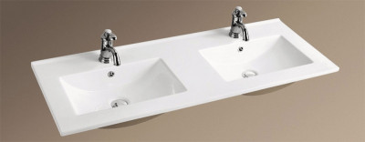 Раковина WeltWasser Deilbach 7506 120 10000003906 двойная белый прямоугольная