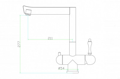Zorg Inox SZR-1017-7B LORA смеситель для кухни под фильтр