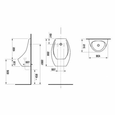 Писсуар Roca Access ZRU9310181 сенсорный белый, фарфор, 43 см, скрытый подвод воды.